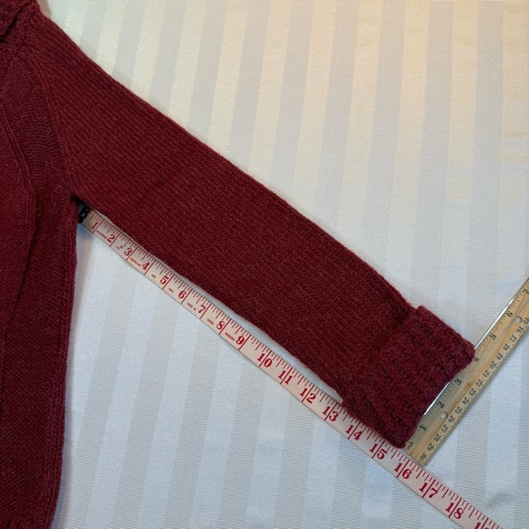 Guide Series, Gander Mountain Red Wool Alpaca Blend Sweater w/Shawl Collar Sz M - Picture 9 of 12